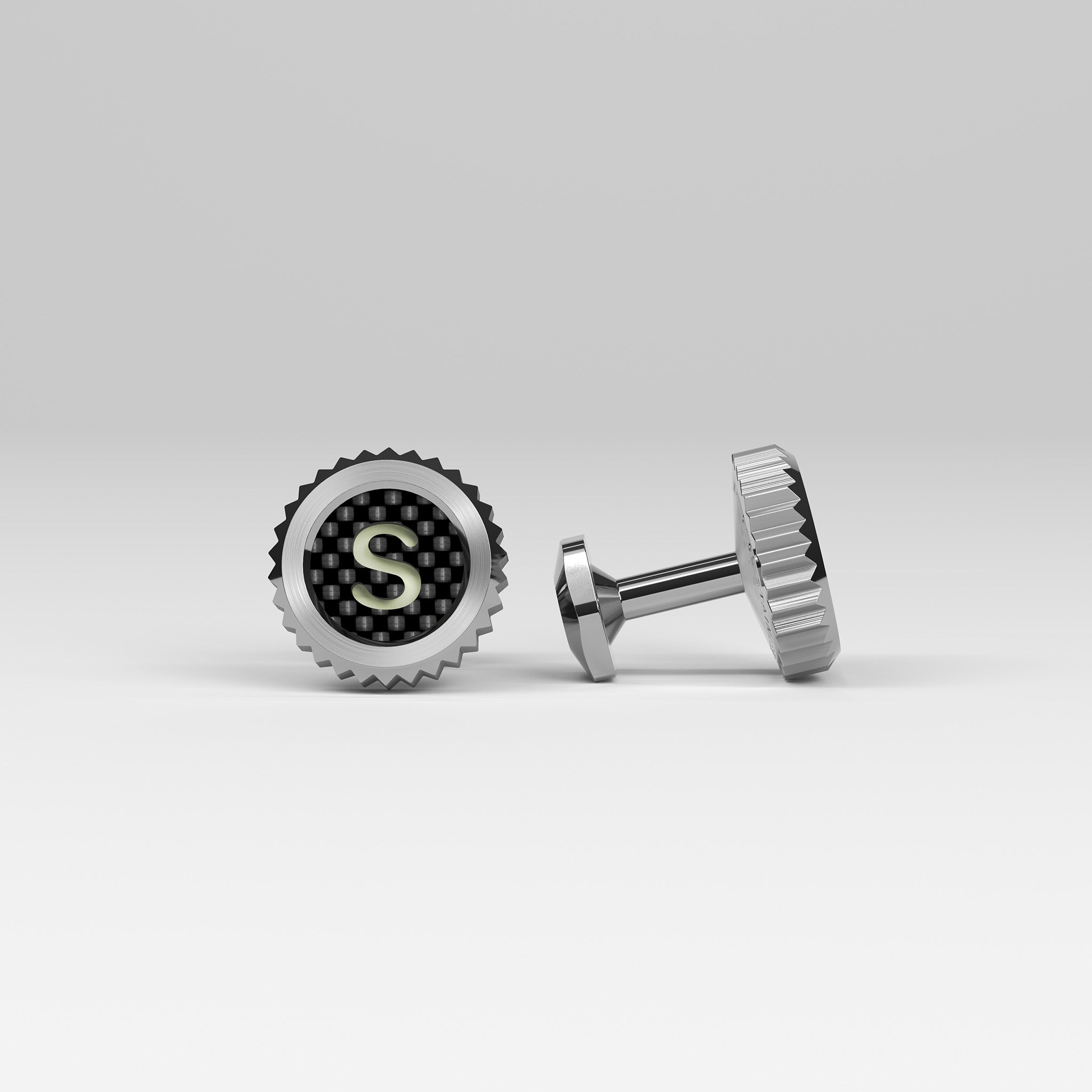 FLORENCE steel / CF cufflinks