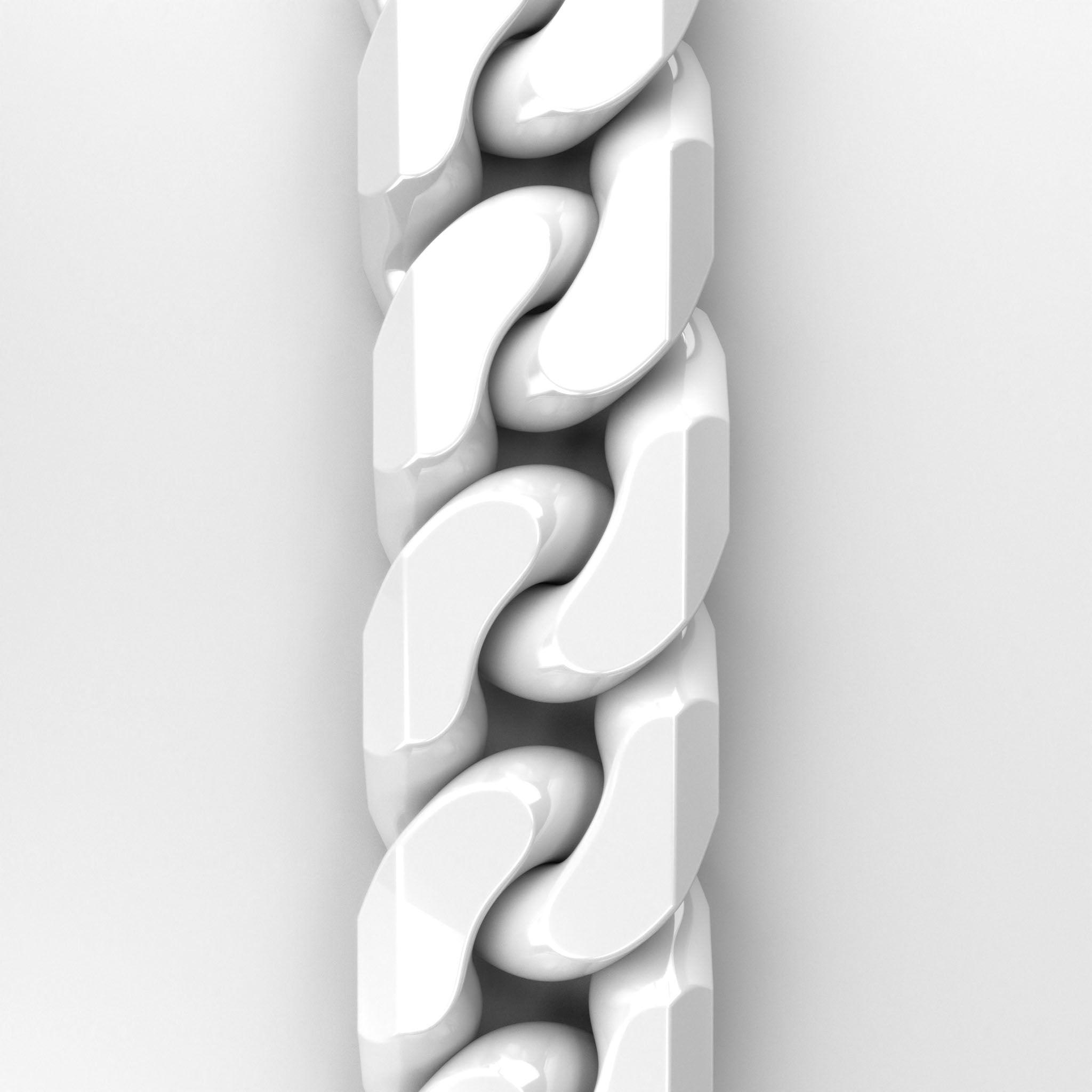 MALIBU ceramic chain - white