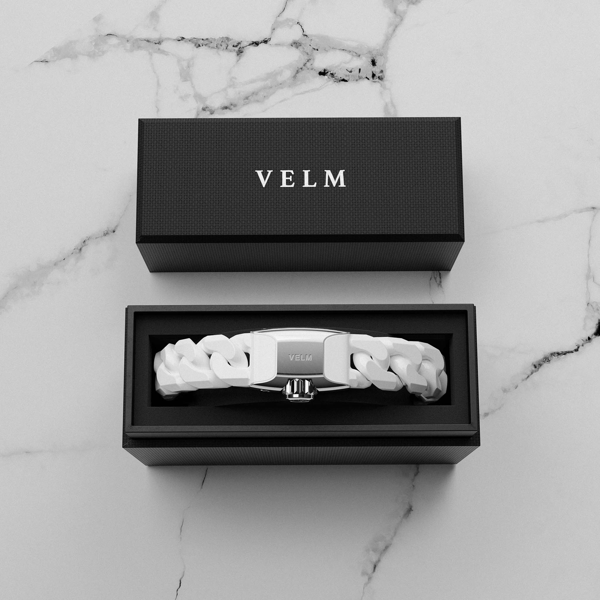 MALIBU ceramic chain - white