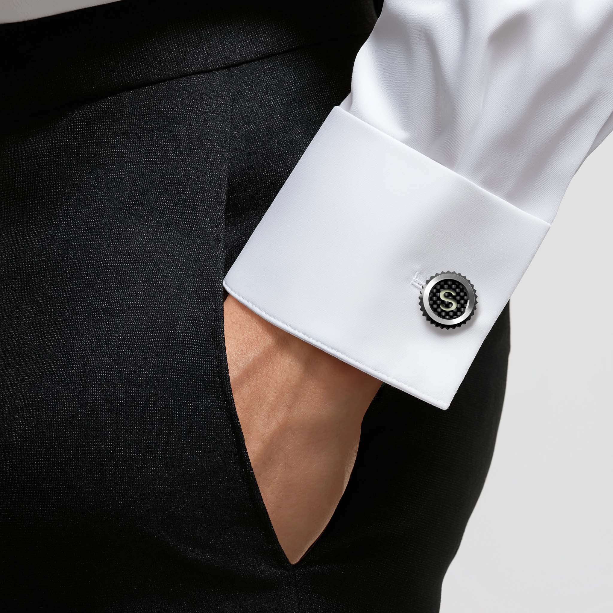 FLORENCE steel / CF cufflinks