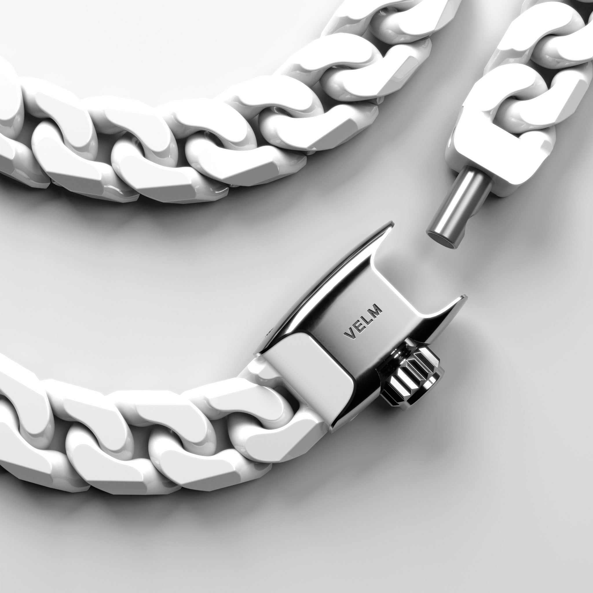 MALIBU ceramic chain - white